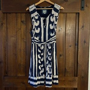 Adorable blue and white dress - Anthropologie